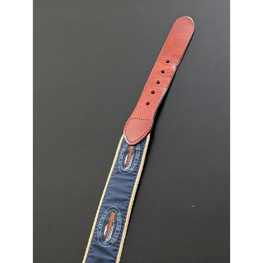 The‎ Antique Boat Museum Belt - Leather Man Limited Handmade Essex USA Sz 48